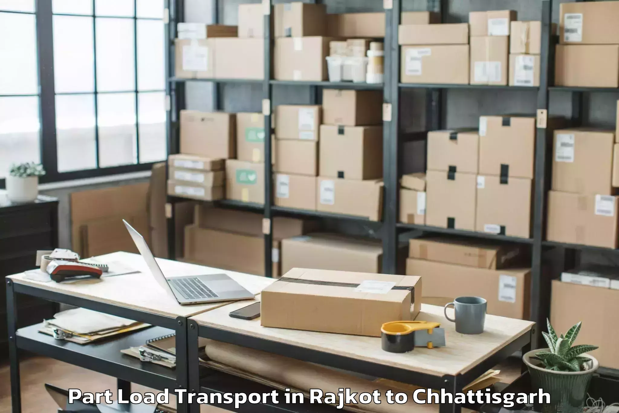 Expert Rajkot to Ambikapur Part Load Transport